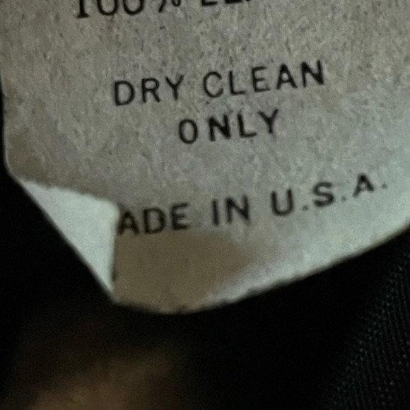 Vintage Made In USA 100% Leather Fringe Zipper Snap Closure Black Skirt - Picture 10 of 11